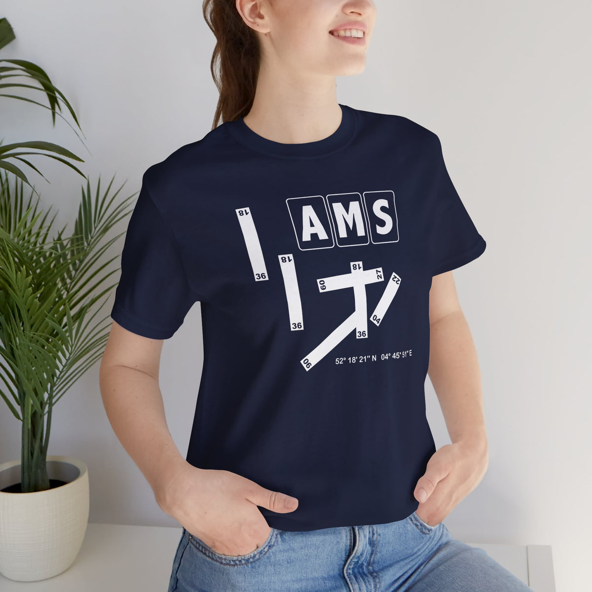 AMS Airport Code Tee Shirt 1