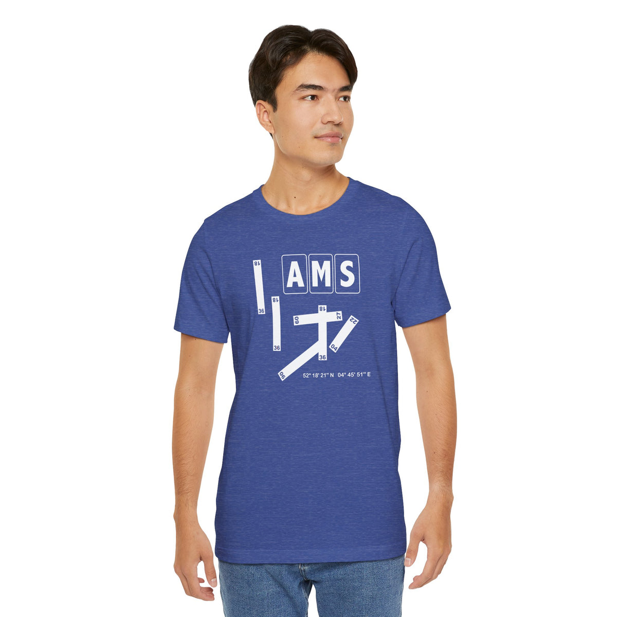 AMS Airport Code Tee Shirt 1