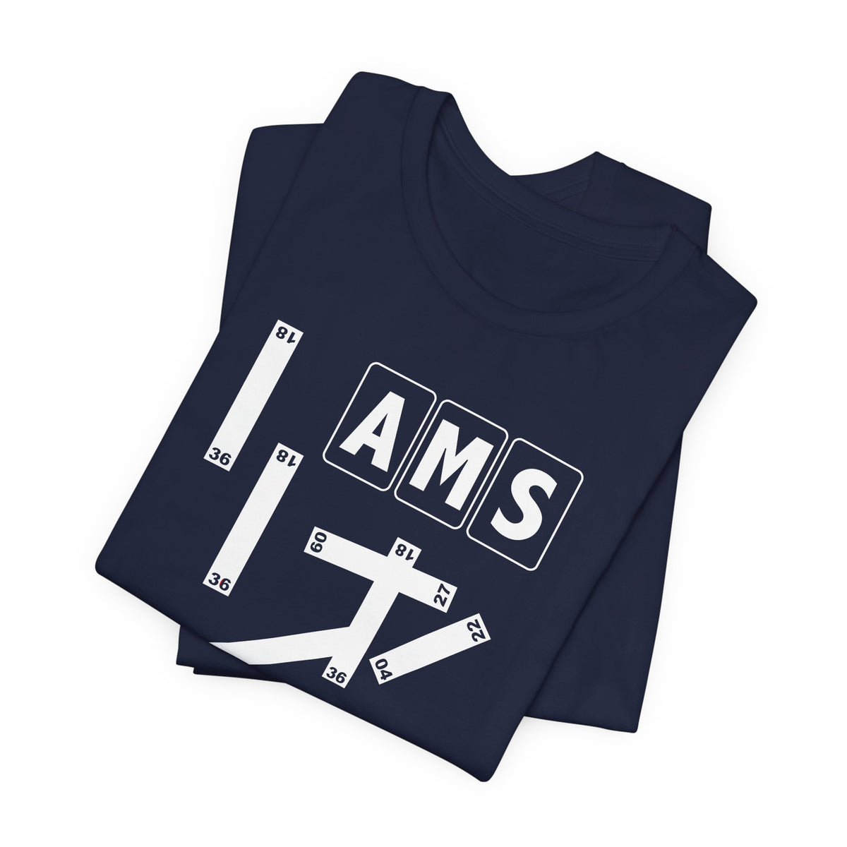 AMS Airport Code Tee Shirt 1