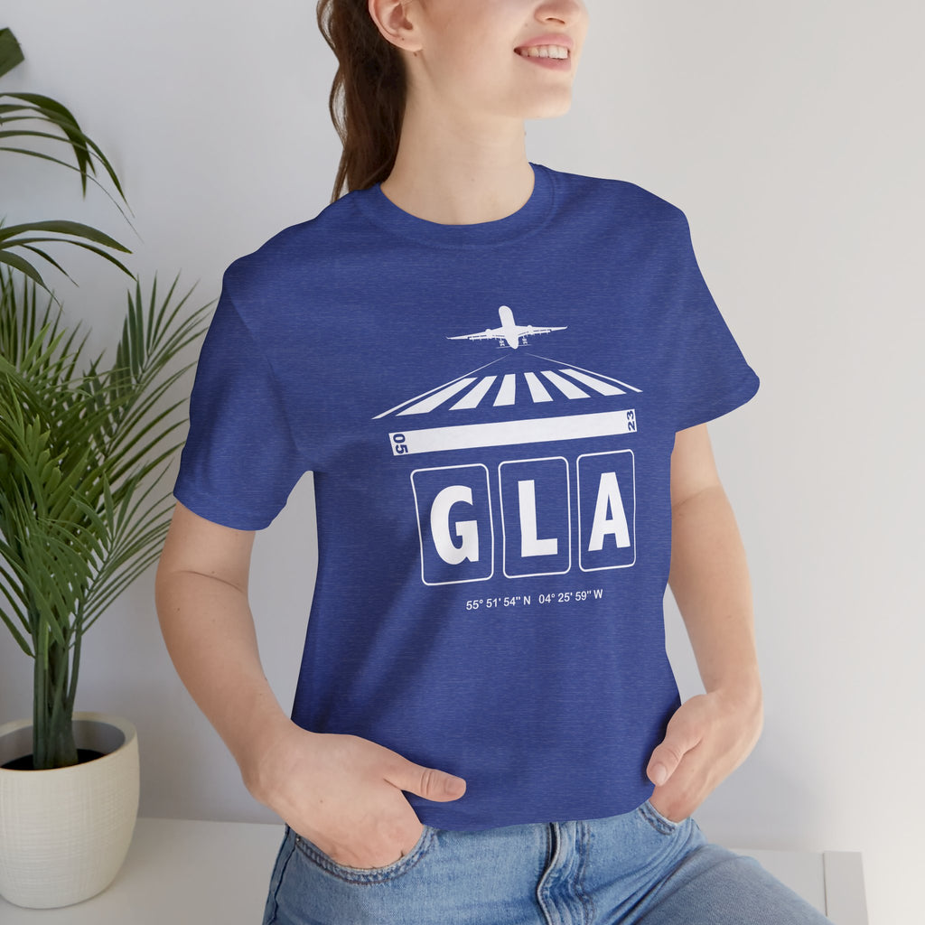 GLA Glasgow Airport Code Teeshirt