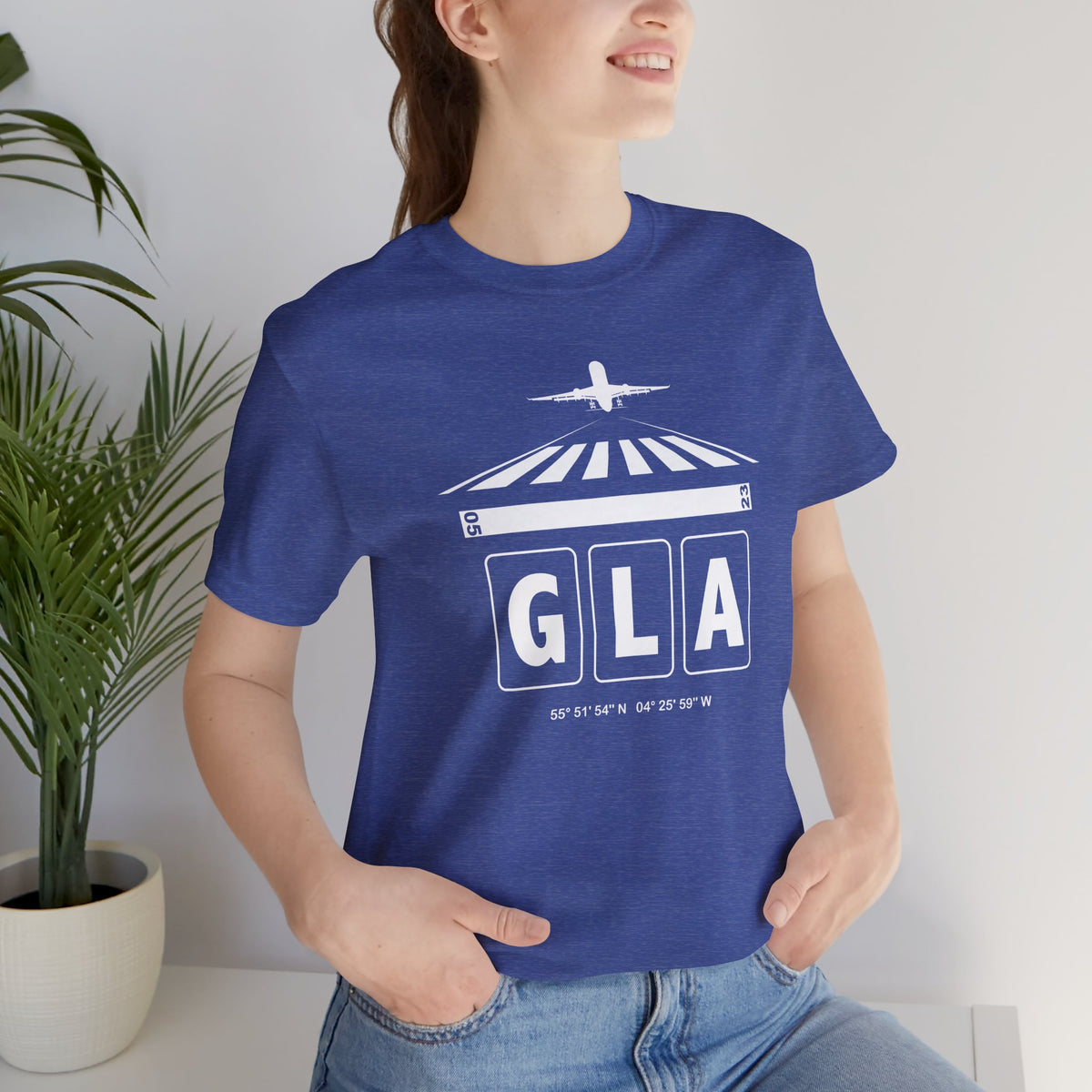 GLA Glasgow Airport Code Teeshirt
