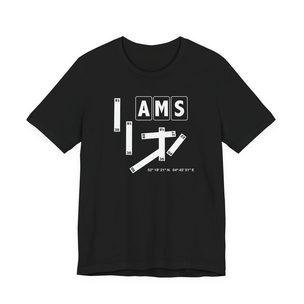 AMS Airport Code Tee Shirt 1