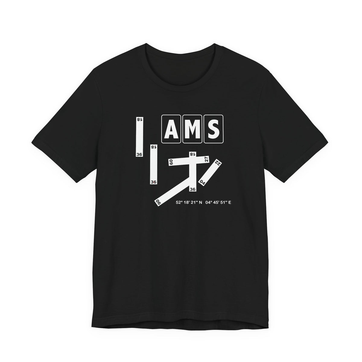 AMS Airport Code Tee Shirt 1