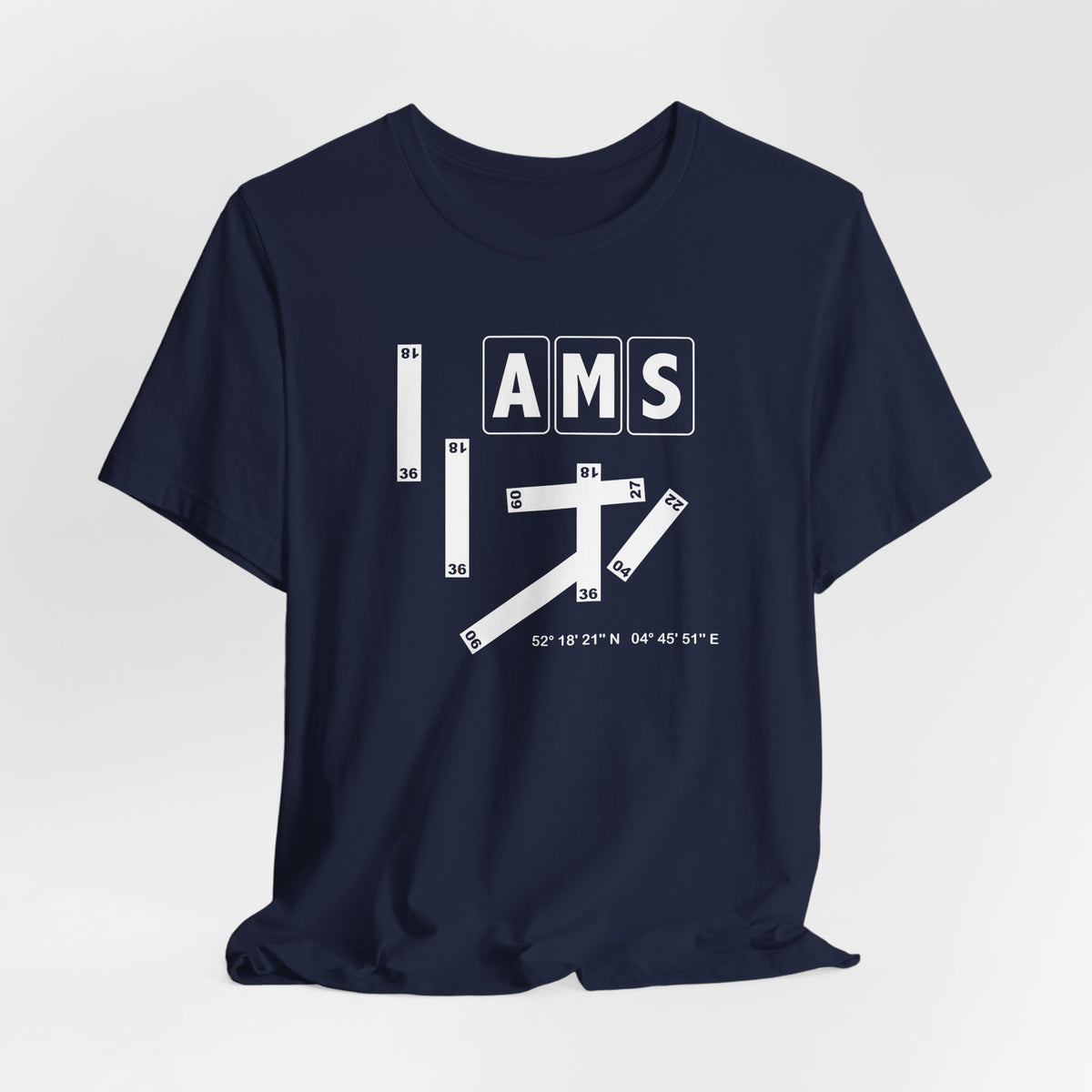 AMS Airport Code Tee Shirt 1