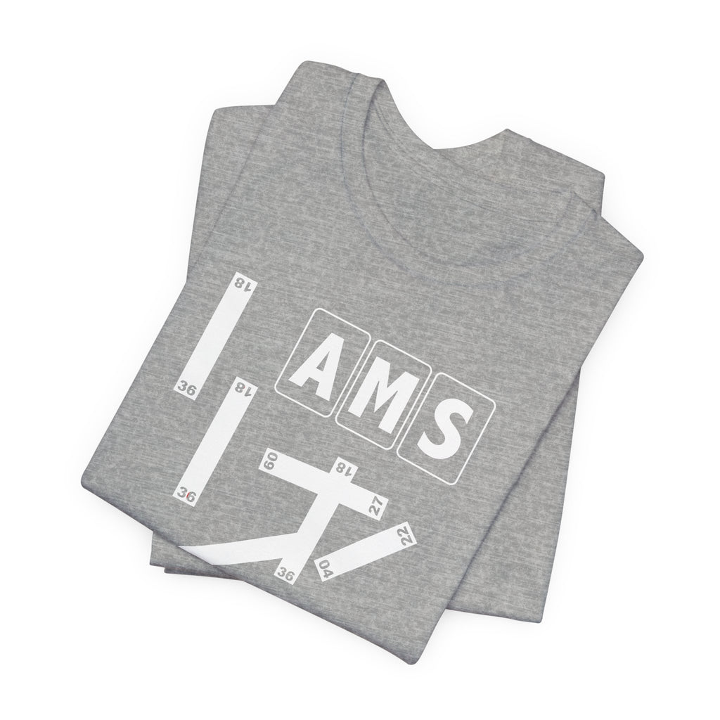 AMS Airport Code Tee Shirt 1