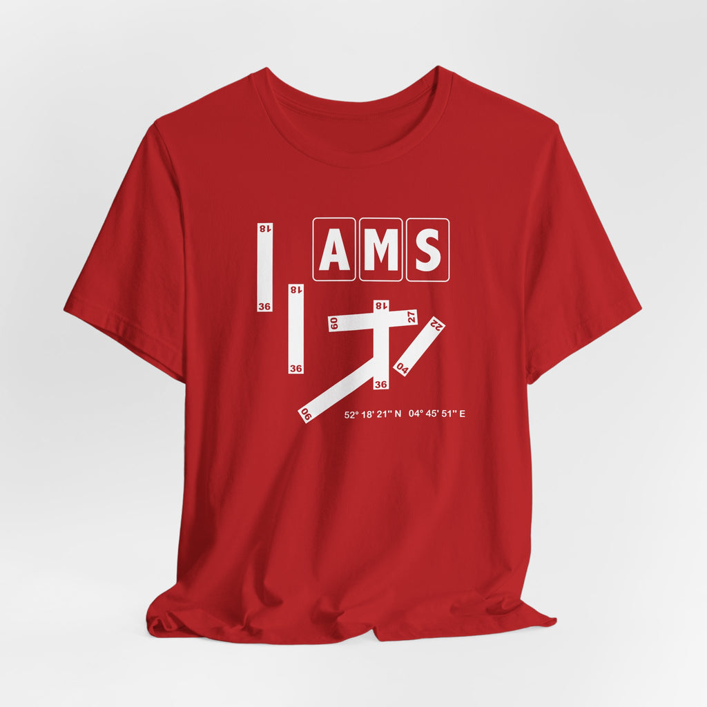 AMS Airport Code Tee Shirt 1