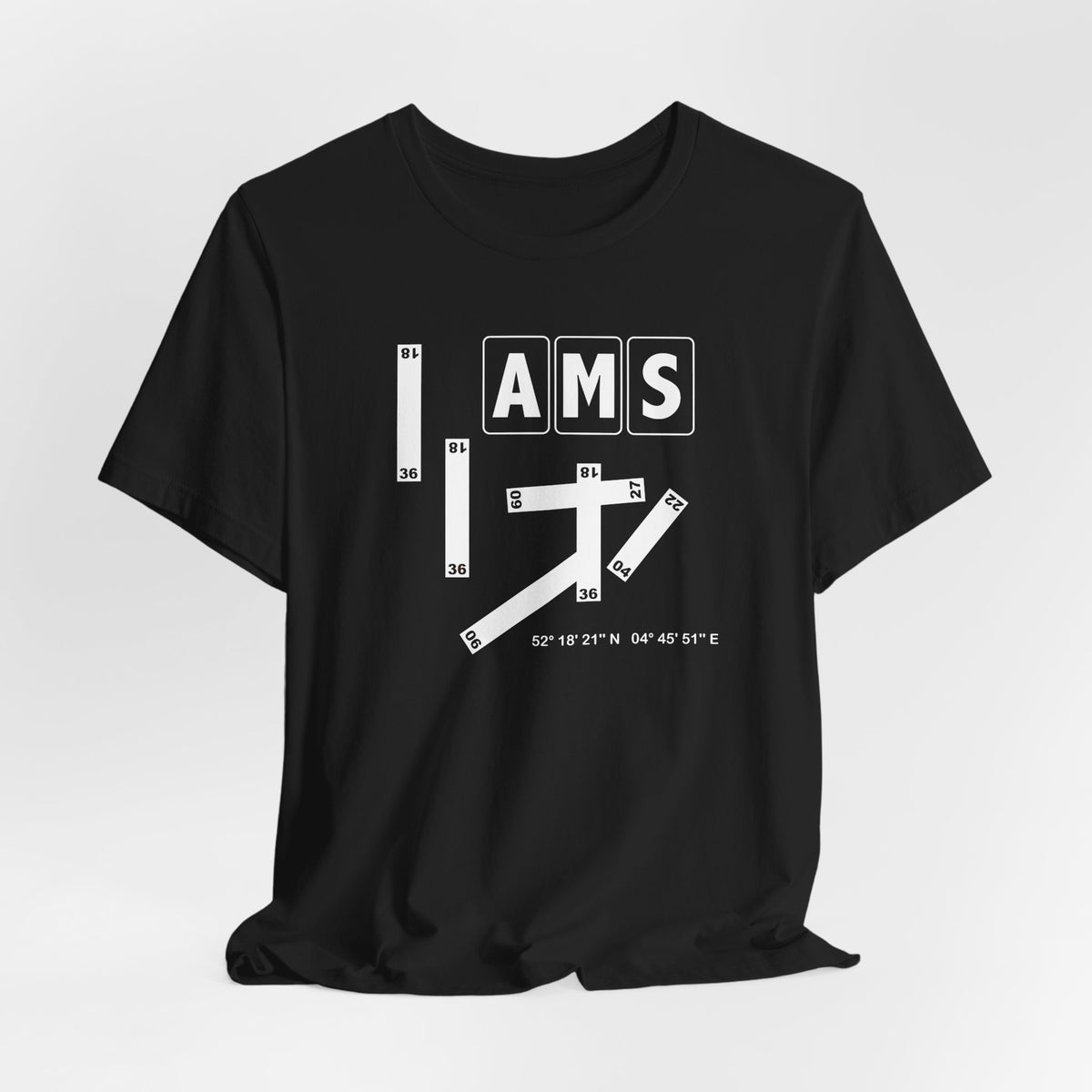 AMS Airport Code Tee Shirt 1