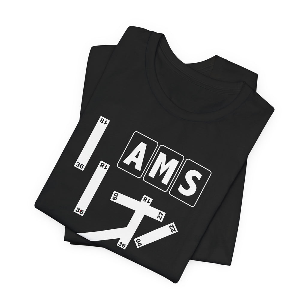 AMS Airport Code Tee Shirt 1