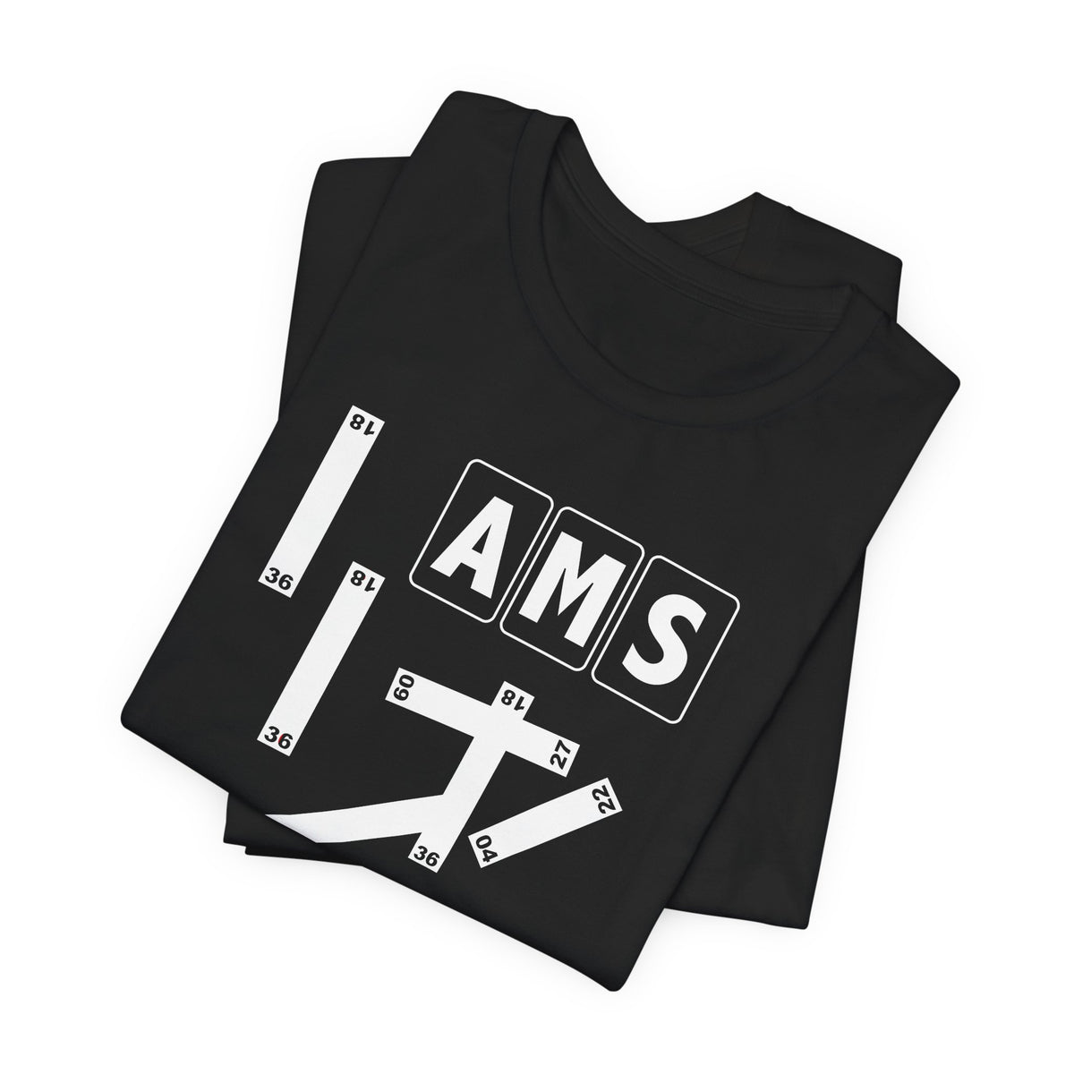 AMS Airport Code Tee Shirt 1