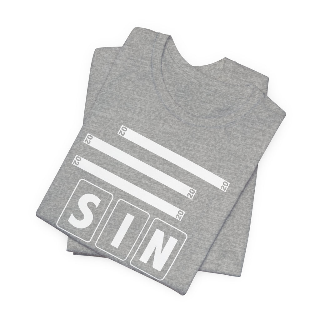 SIN Airport Code Tee Shirt 1