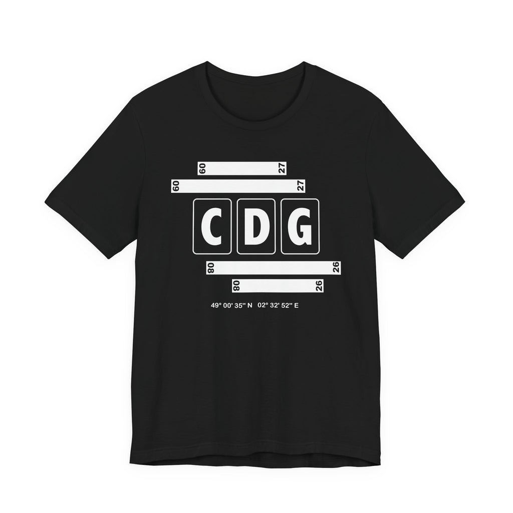 CDG Airport Code Tee Shirt 1
