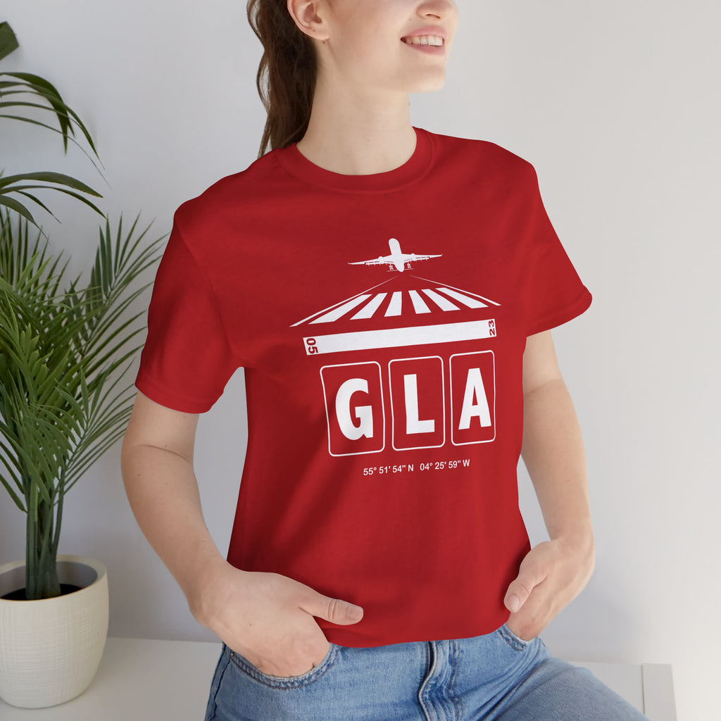 GLA Glasgow Airport Code Teeshirt