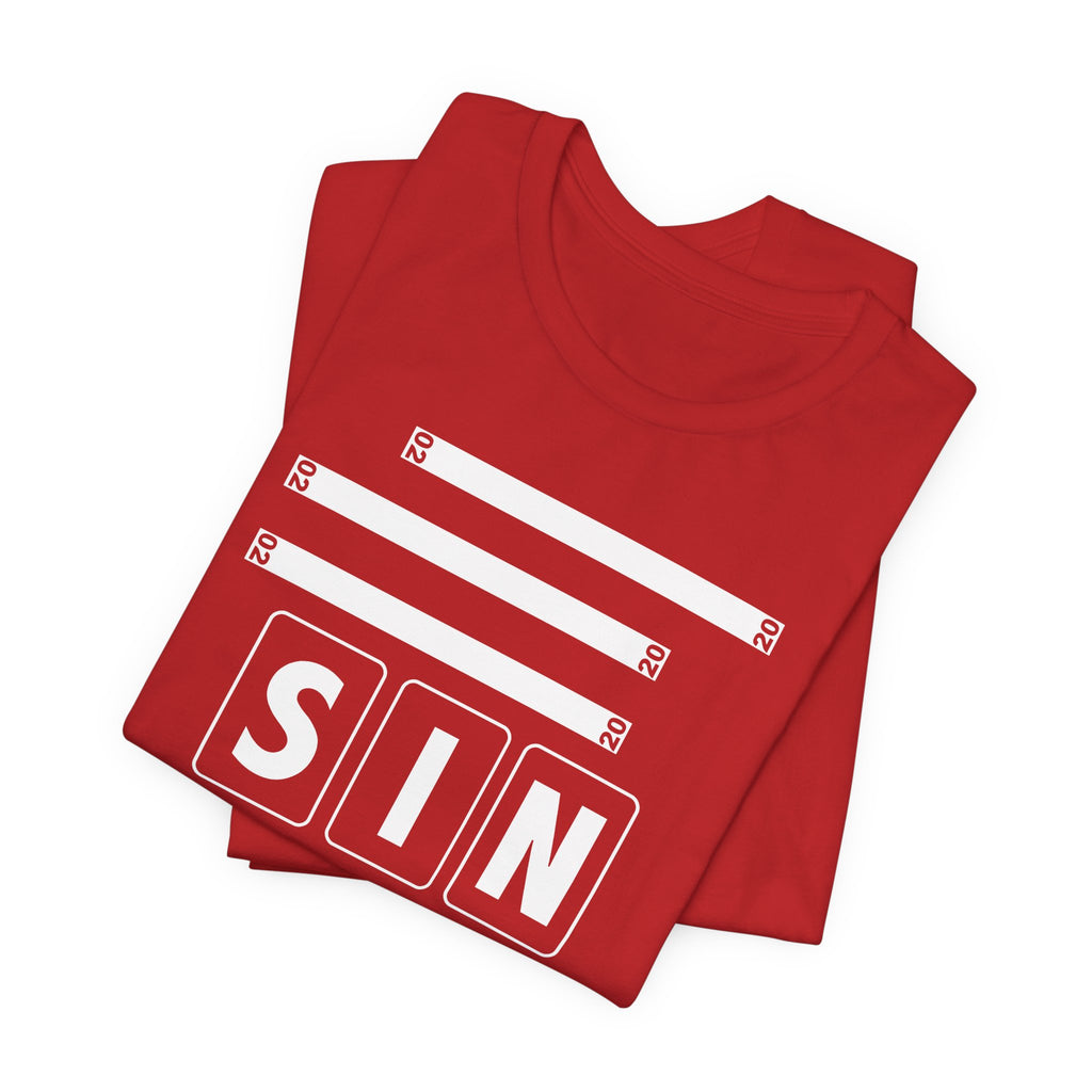 SIN Airport Code Tee Shirt 1