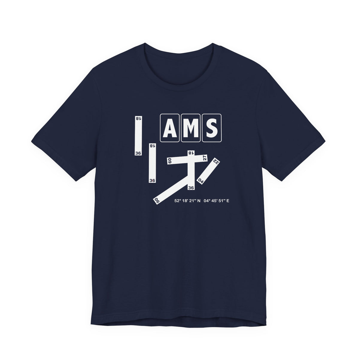 AMS Airport Code Tee Shirt 1