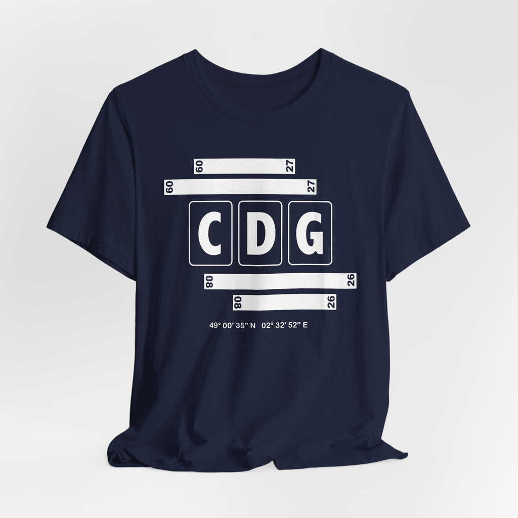 CDG Airport Code Tee Shirt 1