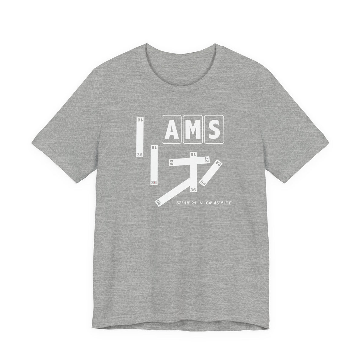 AMS Airport Code Tee Shirt 1