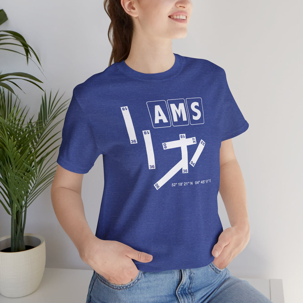 AMS Airport Code Tee Shirt 1