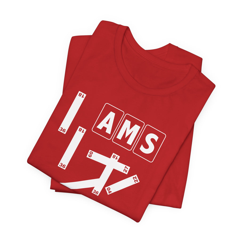 AMS Airport Code Tee Shirt 1